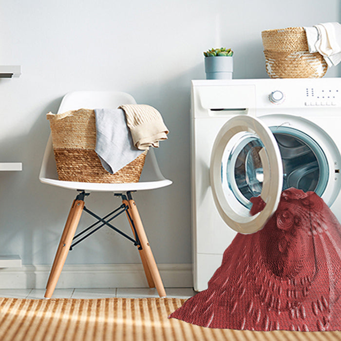 Machine Washable Transitional Red Rug in a Washing Machine, wshpat1355rd