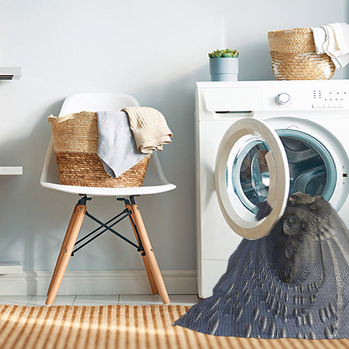 Machine Washable Transitional Dark Gray Rug in a Washing Machine, wshpat1355