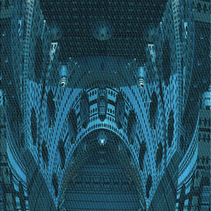 Patterned Blue Rug, pat1356lblu