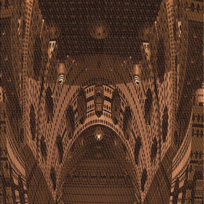 Patterned Mahogany Brown Rug, pat1356org