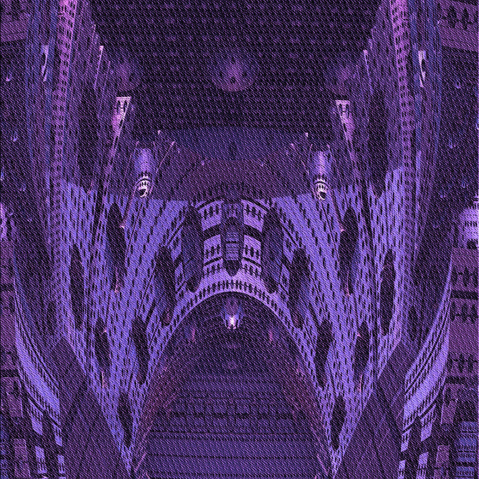 Patterned Midnight Blue Rug, pat1356pur