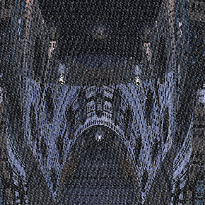 Machine Washable Transitional Mist Blue Rug, wshpat1356