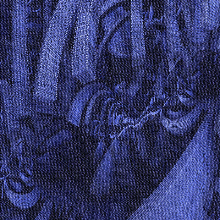 Patterned Blue Rug, pat1357blu