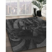 Patterned Carbon Gray Rug, pat1357gry