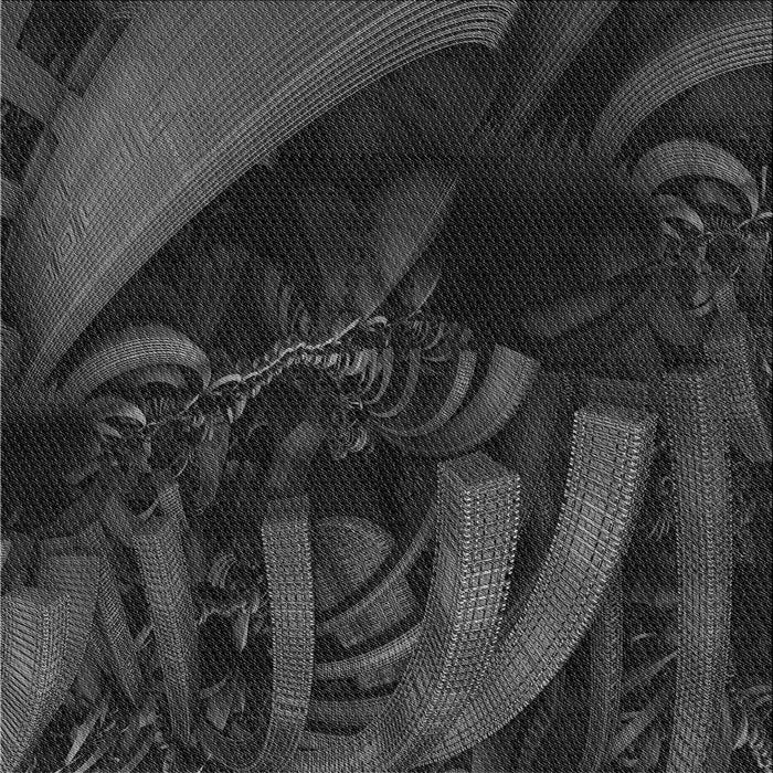 Round Patterned Carbon Gray Rug, pat1357gry