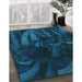 Machine Washable Transitional Deep-Sea Blue Rug in a Family Room, wshpat1357lblu