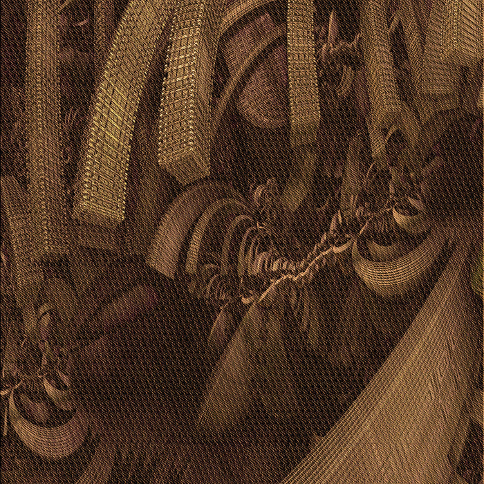 Patterned Saddle Brown Rug, pat1357org