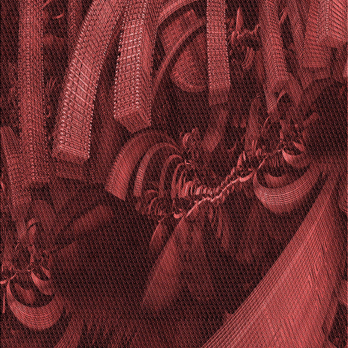 Machine Washable Transitional Red Rug, wshpat1357rd