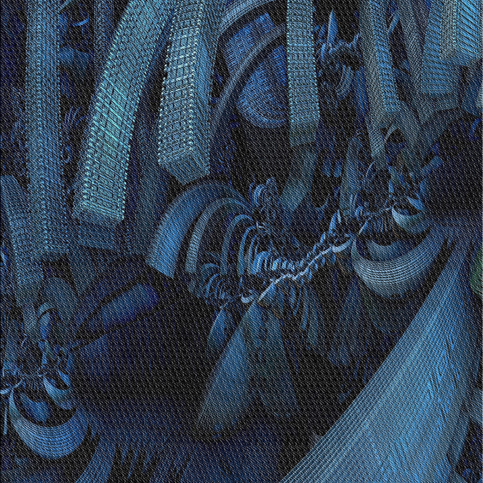 Machine Washable Transitional Night Blue Rug, wshpat1357