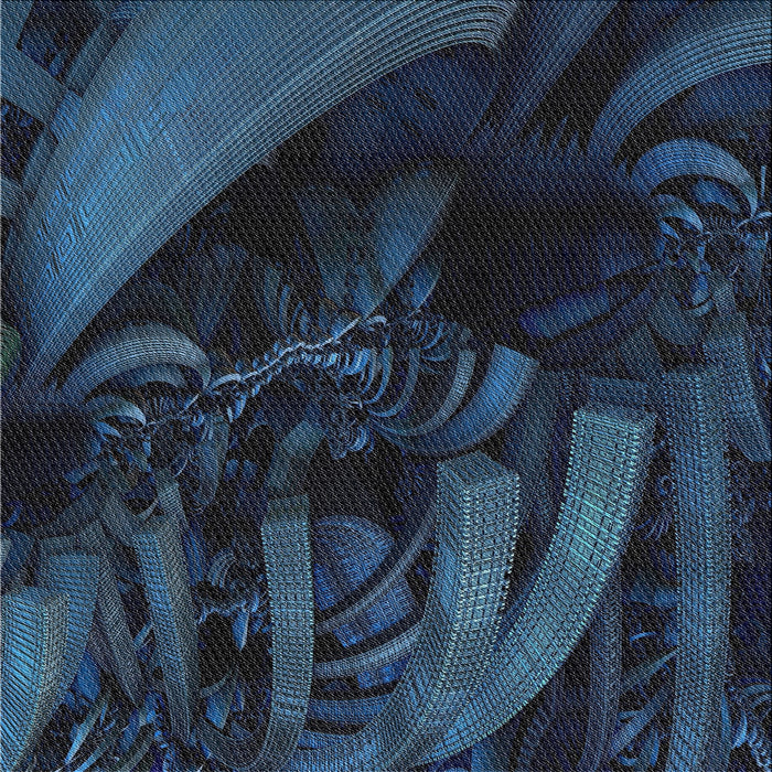 Sideview of Machine Washable Transitional Night Blue Rug, wshpat1357