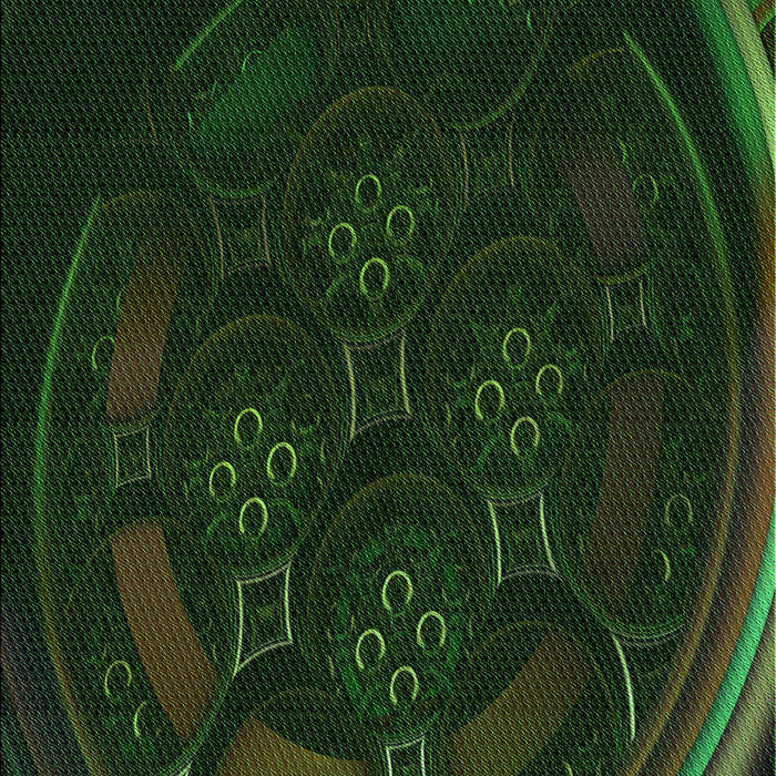 Patterned Black Rug, pat1359grn