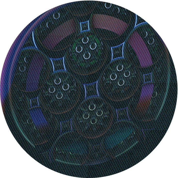 Square Machine Washable Transitional Blue Rug in a Living Room, wshpat1359lblu