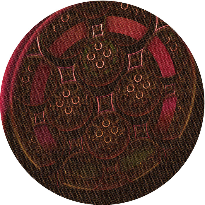 Square Machine Washable Transitional Red Brown Rug in a Living Room, wshpat1359org