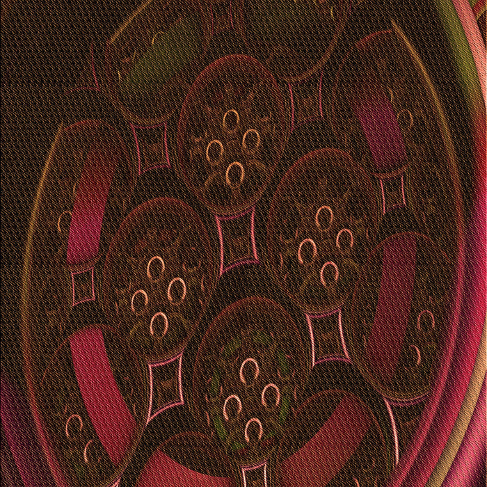 Patterned Red Brown Rug, pat1359org