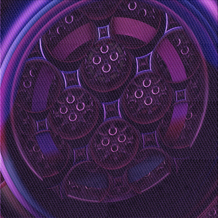 Round Machine Washable Transitional Deep Purple Rug, wshpat1359pur