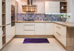 Patterned Deep Purple Rug in a Kitchen, pat1359pur