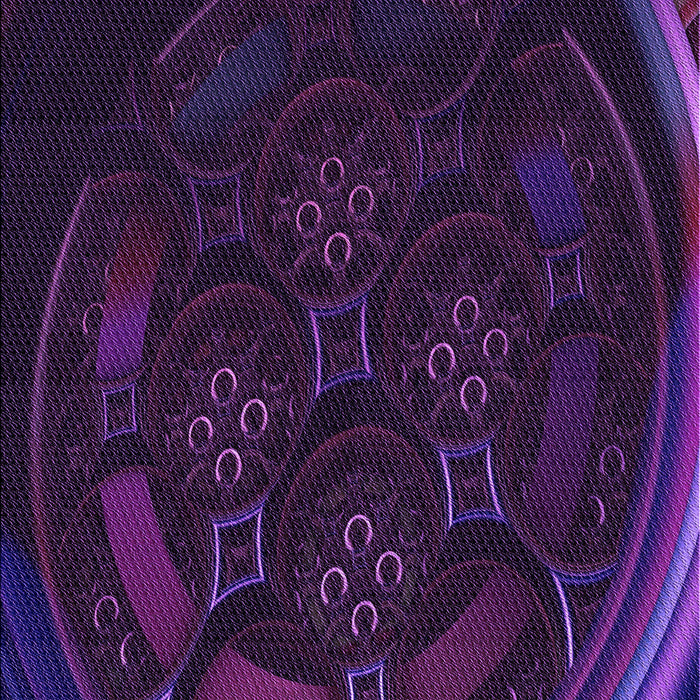 Patterned Deep Purple Rug, pat1359pur