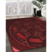 Machine Washable Transitional Saffron Red Rug in a Family Room, wshpat1359rd