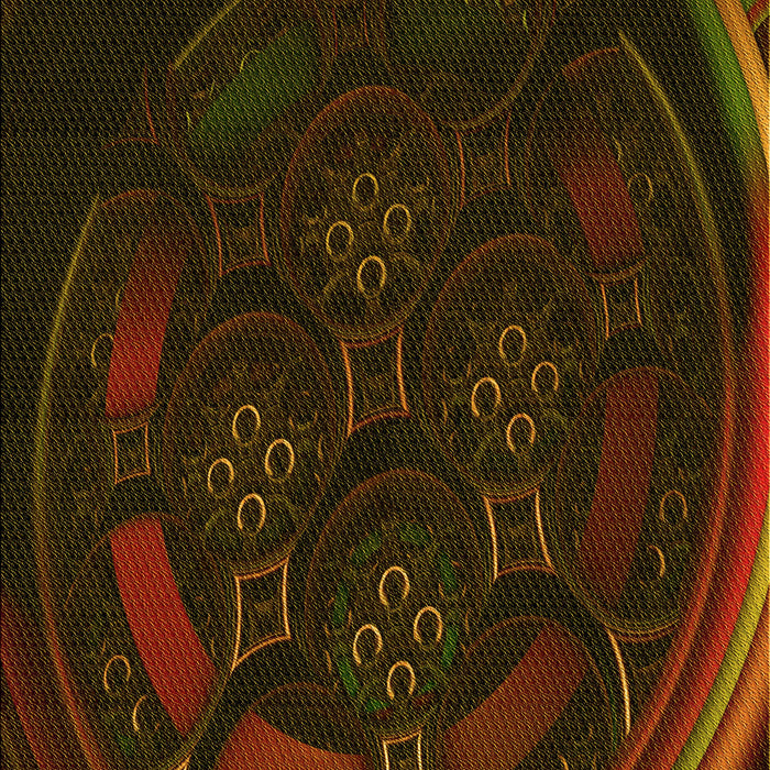 Patterned Dark Bronze Brown Rug, pat1359yw