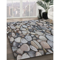 Patterned Silver Gray Novelty Rug, pat135