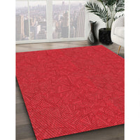 Patterned Red Rug, pat136rd