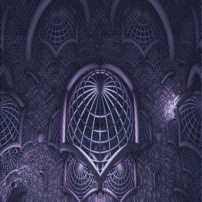 Patterned Deep Periwinkle Purple Rug, pat1360blu