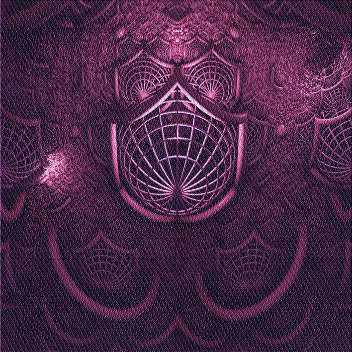 Round Patterned Dark Magenta Purple Rug, pat1360pur