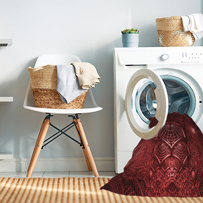 Machine Washable Transitional Fire Brick Red Rug in a Washing Machine, wshpat1360rd