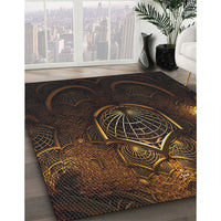 Patterned Brown Novelty Rug, pat1360