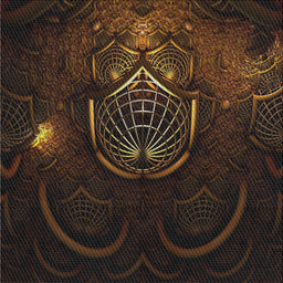 Sideview of Machine Washable Transitional Brown Rug, wshpat1360