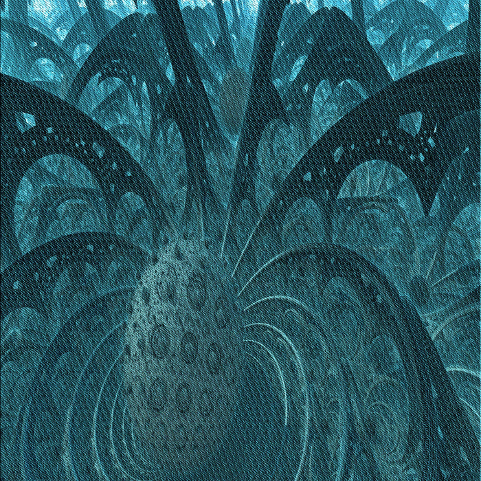 Machine Washable Transitional Deep-Sea Blue Rug, wshpat1361lblu