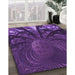 Patterned Jasmine Purple Rug in Family Room, pat1361pur