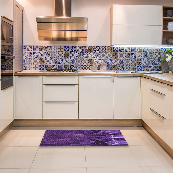 Patterned Jasmine Purple Rug in a Kitchen, pat1361pur