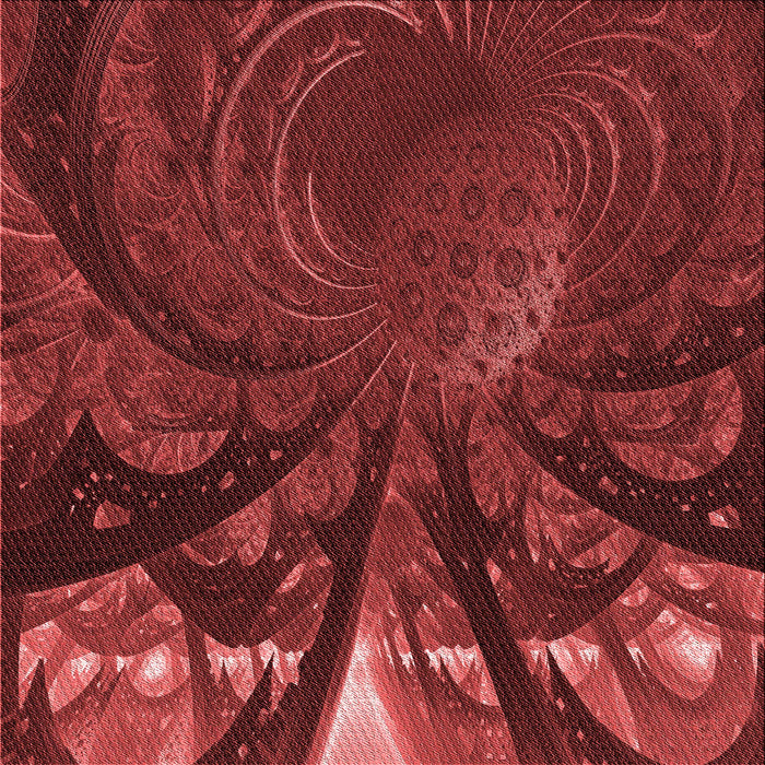 Round Patterned Crimson Red Rug, pat1361rd