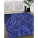 Machine Washable Transitional Denim Dark Blue Rug in a Family Room, wshpat1362blu