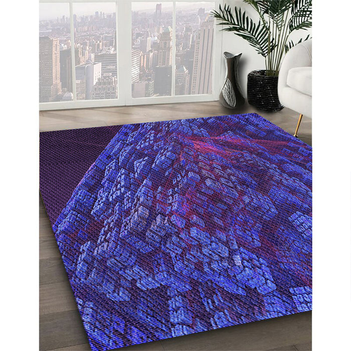 Machine Washable Transitional Purple Rug in a Family Room, wshpat1362pur