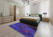 Patterned Purple Rug in a Bedroom, pat1362pur