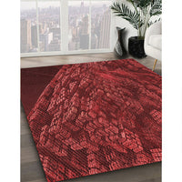 Patterned Red Rug, pat1362rd