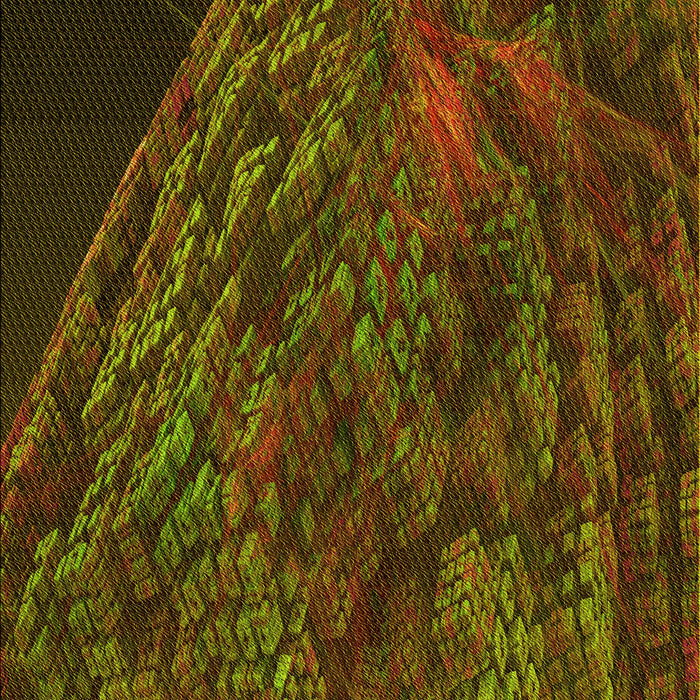 Patterned Dark Yellow Green Rug, pat1362yw