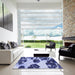 Machine Washable Transitional Dark Slate Blue Purple Rug in a Kitchen, wshpat1363blu