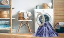 Machine Washable Transitional Dark Slate Blue Purple Rug in a Washing Machine, wshpat1363blu