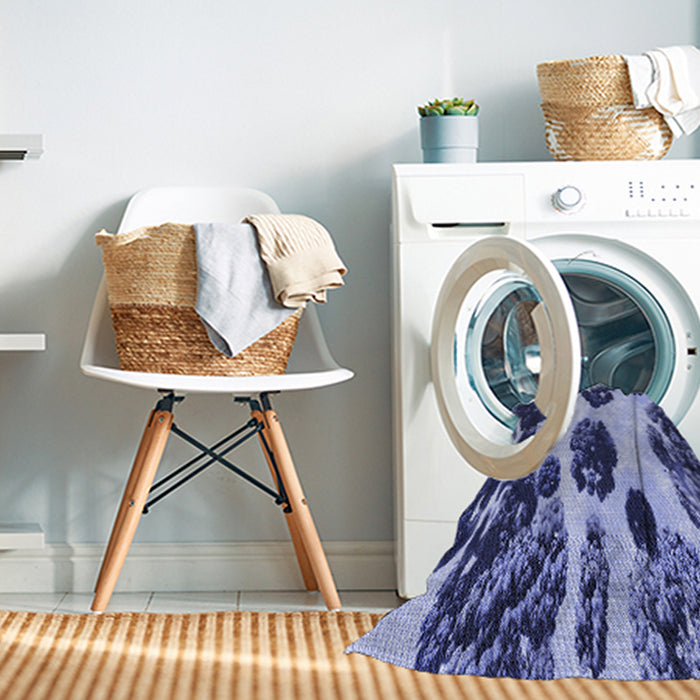 Machine Washable Transitional Dark Slate Blue Purple Rug in a Washing Machine, wshpat1363blu