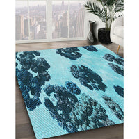 Patterned Blue Rug, pat1363lblu