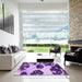 Machine Washable Transitional Violet Purple Rug in a Kitchen, wshpat1363pur