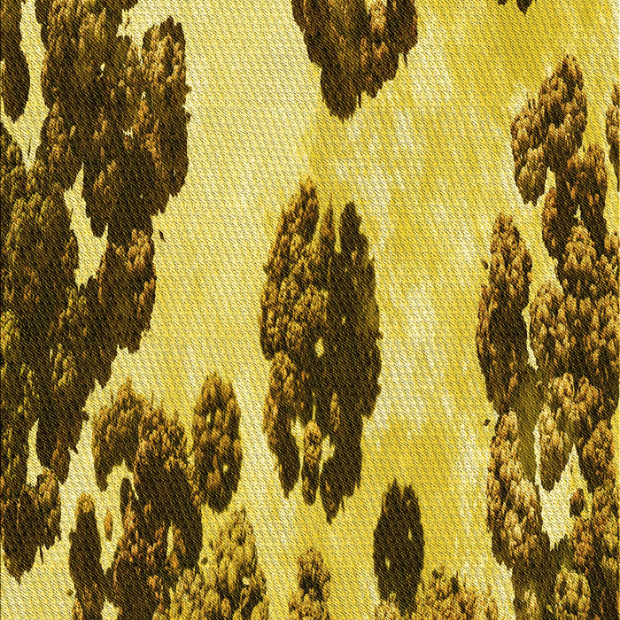 Patterned Bright Gold Yellow Rug, pat1363yw