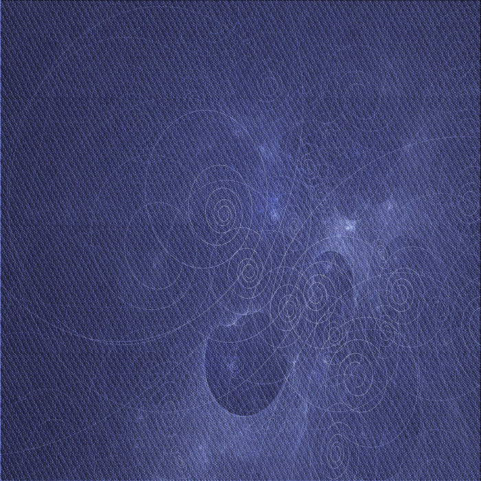 Round Patterned Royal Blue Rug, pat1364blu