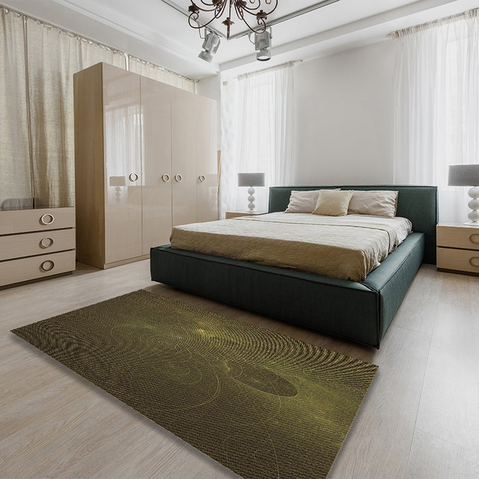 Patterned Oak Brown Rug in a Bedroom, pat1364brn