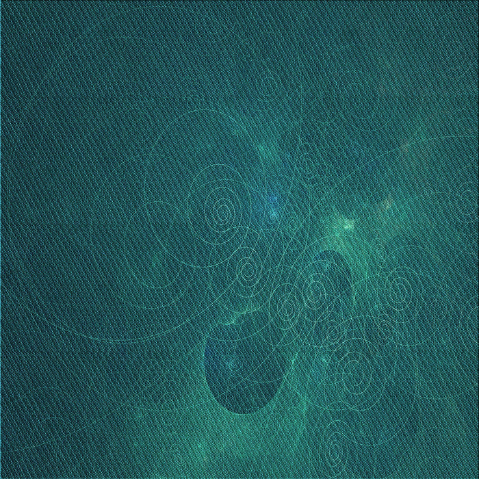 Round Patterned Dark Cyan Green Rug, pat1364lblu