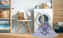 Machine Washable Transitional Lavender Blue Rug in a Washing Machine, wshpat1365blu