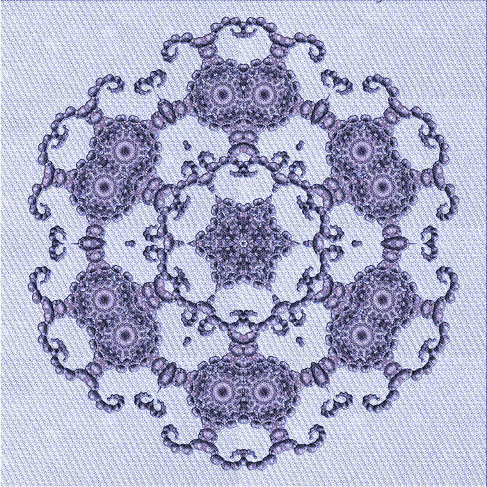 Round Machine Washable Transitional Lavender Blue Rug, wshpat1365blu